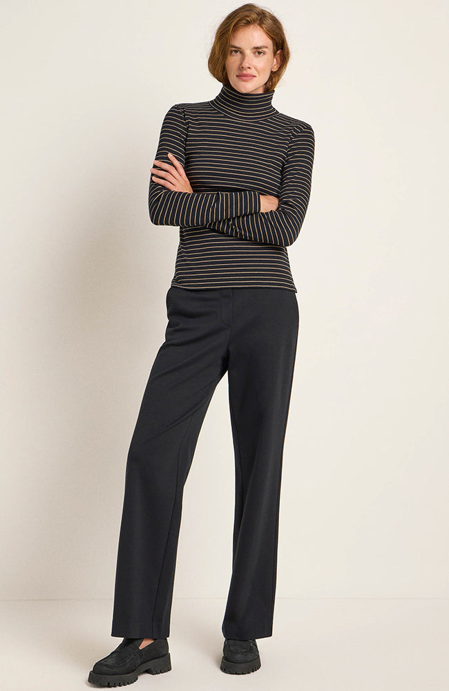 Lanius turtleneck beige stripe in organic cotton | Sophie Stone