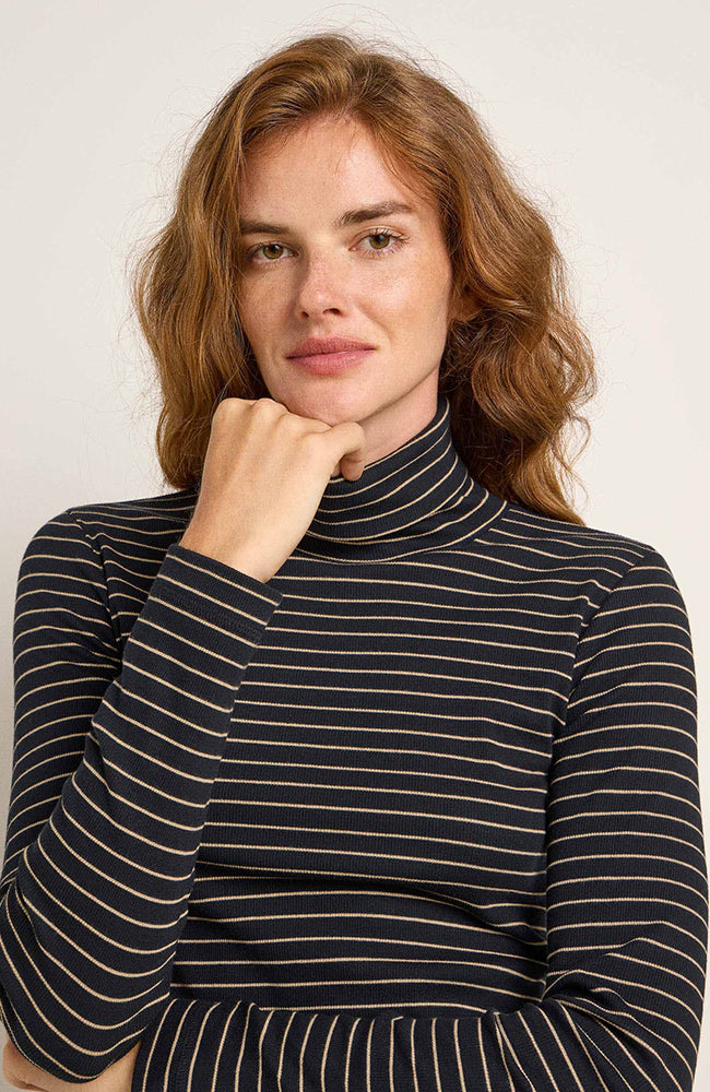 Lanius turtleneck beige stripe made of sustainable organic cotton | Sophie Stone