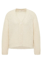 Lanius off-white cardigan in alpaca wool for women | Sophie Stone