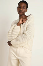 Lanius rib knit cardigan in alpaca wool for women | Sophie Stone