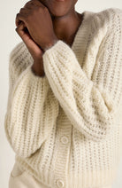 Lanius off-white cardigan alpaca wool for women | Sophie Stone