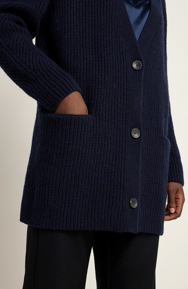 LANIUS lange Strickjacke blau | Sophie Stone