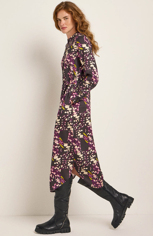 Lanius Midi dress print purple from sustainable lyocell TENCEL | Sophie Stone