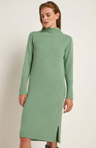 Lanius rib knit dress organic meriono wool for women | Sophie Stone