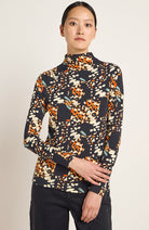 Lanius Turtleneck print orange from lyocell TENCEL among others for women | Sophie Stone