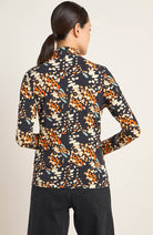 Lanius Turtleneck print orange from sustainable lyocell TENCEL for women | Sophie Stone