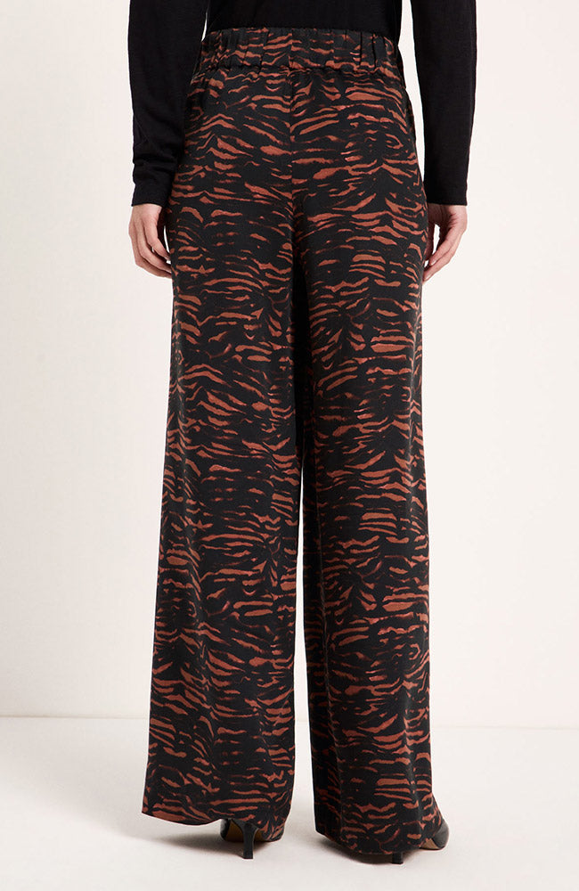 Lanius wide leg broek animal print van 100% Lyocell TENCEL voor dames | Sophie Stone