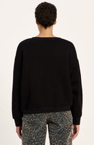 Lanius Statement sweatshirt zwart van 100% GOTS bio katoen voor dames | Sophie Stone