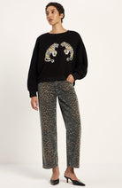 Lanius Statement sweatshirt zwart van 100% GOTS bio katoen voor dames | Sophie Stone