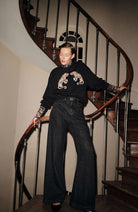 Lanius Statement sweatshirt zwart van 100% GOTS bio katoen voor dames | Sophie Stone
