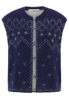 LANIUS Blue Wool Jacquard Cardigan for Women | Sophie Stone