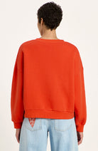 Lanius Statement sweatshirt fire rood van biologisch katoen voor dames | Sophie Stone