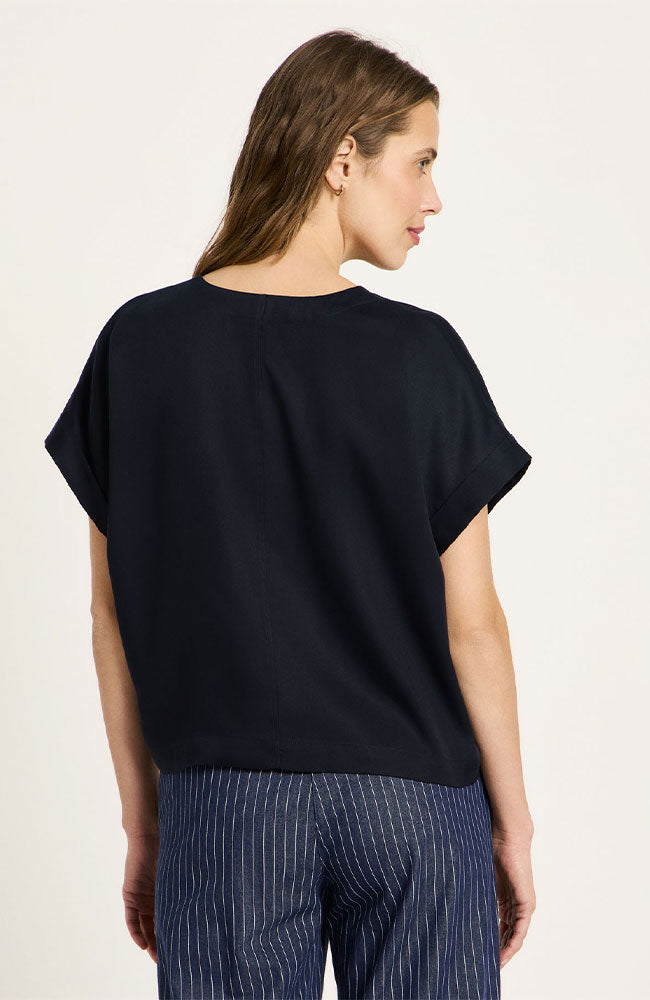Lanius TENCEL blouse midnight blue voor dames | Sophie Stone