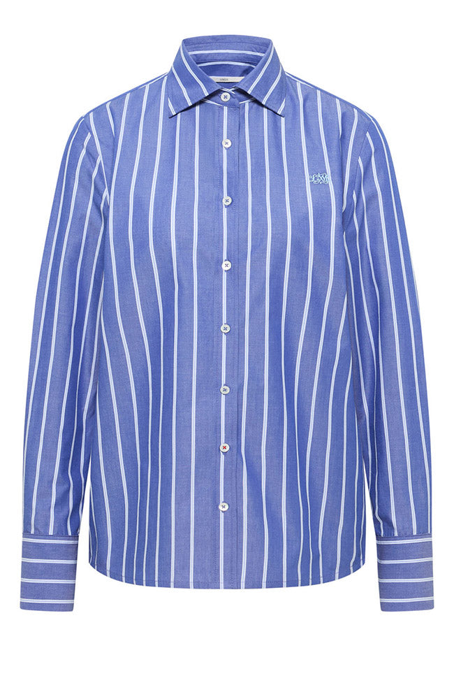 Lanius Blouse streep blauw van bio katoen voor dames | Sophie Stone