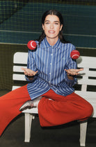 Lanius Blouse streep blauw van biologisch katoen voor dames | Sophie Stone