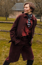 Lanius Blouse red mahogany van biologisch katoen voor dames | Sophie Stone