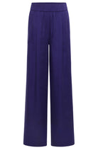 Lanius wide leg broek violet blauw van TENCEL voor dames | Sophie Stone