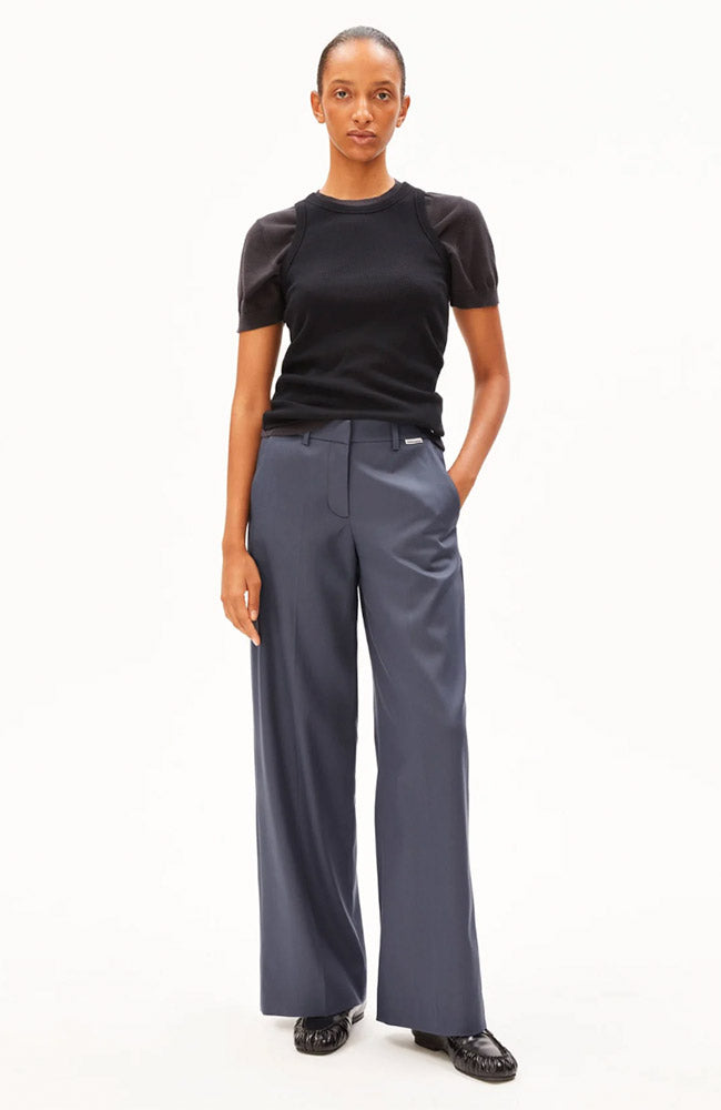 ARMEDANGELS Leandraa broek blauw van 98% Lyocell TENCEL voor vrouwen | Sophie Stone