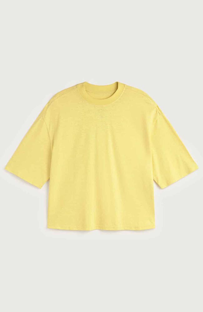 Thinking MU Lena hemp shirt in yellow, made from organic cotton and other materials, for women | Sophie Stone