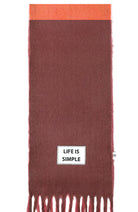 VERB TO DO "Life is Simple" Orange-Brown Scarf Made from Repreve for Women | Sophie Stone