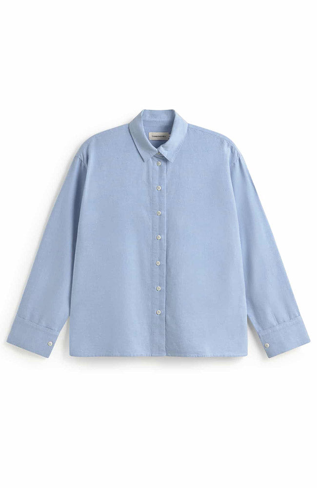 Thinking MU Manuela blouse blauw van 100% GOTS bio katoen dames | Sophie Stone