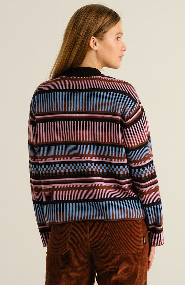 Dedicated Limhamn trui dashed stripe biologisch katoen dames | Sophie Stone 