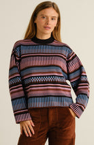Dedicated Limhamn trui dashed stripe bio katoen dames | Sophie Stone 