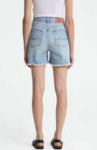 Kings of Indigo Liora short ruffles blue organic cotton women's | Sophie Stone