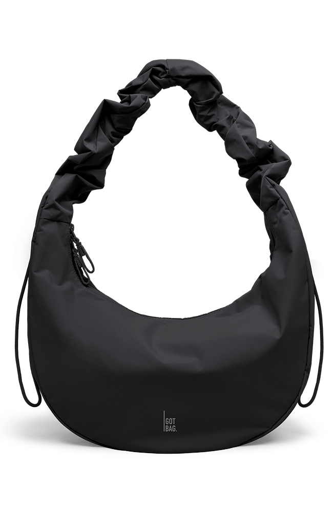 GOT BAG Moon bag ruffle zwart gerecycled materiaal uniseks | Sophie Stone
