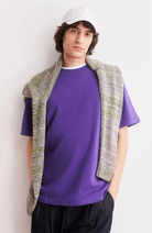 ARMEDANGELS Maarkos purple shirt organic cotton men | Sophie Stone