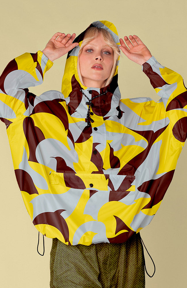 Rainkiss Malika Anorak regenponcho lemon van GRS gerecycled PET vrouwen | Sophie Stone