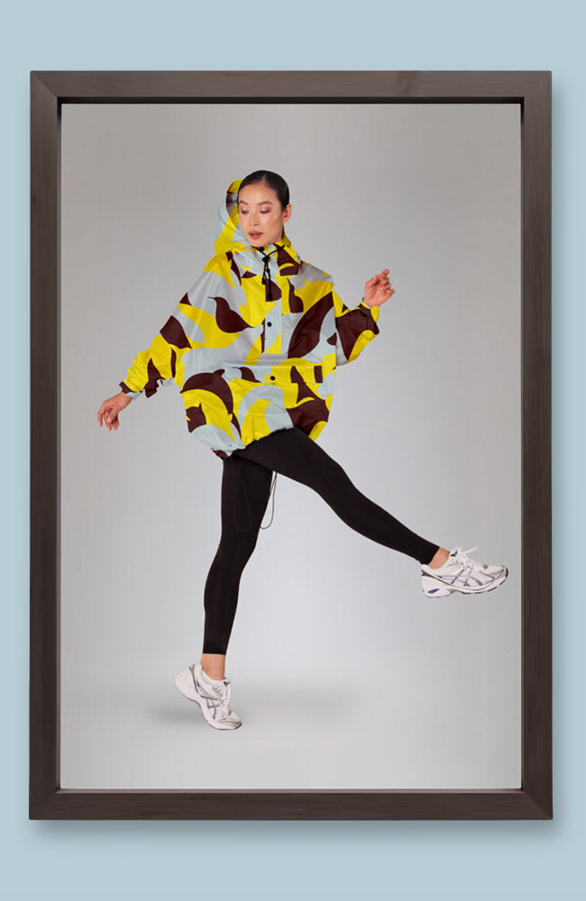 Rainkiss Malika Anorak regenponcho lemon van GRS gerecycled PET vrouw | Sophie Stone