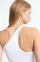 Kings of Indigo Mathilda asymmetrical shirt in white organic cotton for women | Sophie Stone