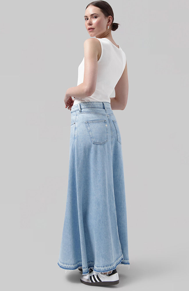 MUD jeans Max Flow denim rok Stone Vintage linnen | Sophie Stone