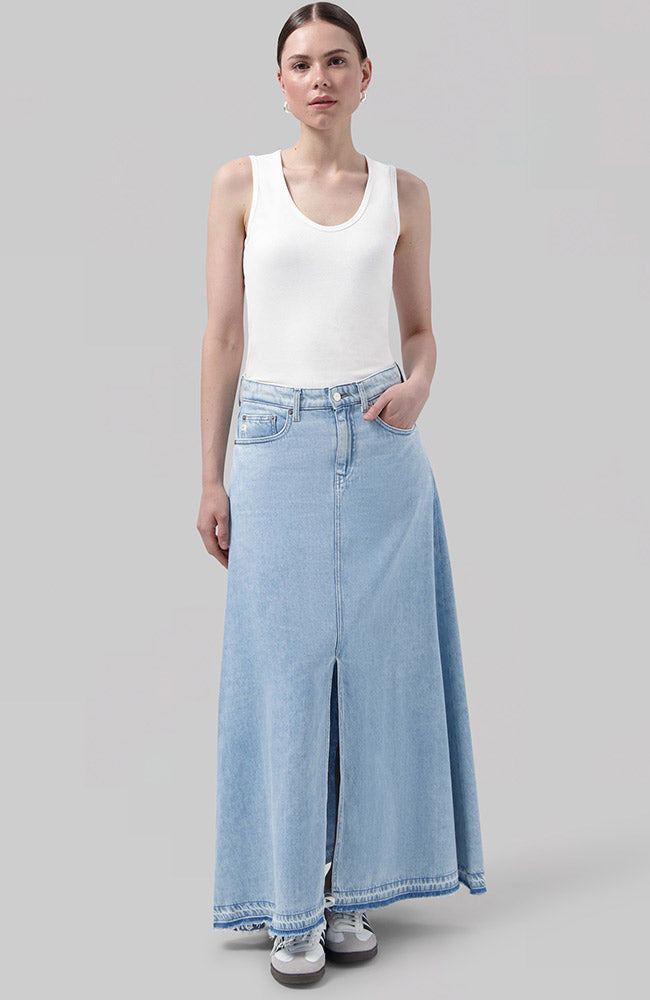 MUD jeans Max Flow denim rok Stone Vintage van duurzame katoen dames | Sophie Stone