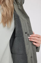 MAZINE Basic padded parka jas light bottle groen van GRS voor dames | Sophie Stone