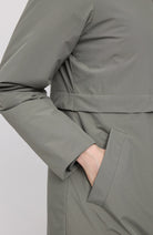 MAZINE Basic padded parka jas light bottle green van GRS voor dames | Sophie Stone