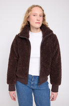 MAZINE Faux fur blouson jas coffee van GRS voor dames | Sophie Stone