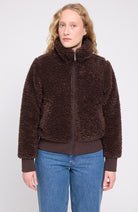 MAZINE Faux fur blouson jas coffee van GRS voor vrouwen | Sophie Stone