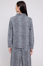 MAZINE Printed denim jacket grijs van 100% GOTS bio katoen vrouwen | Sophie Stone
