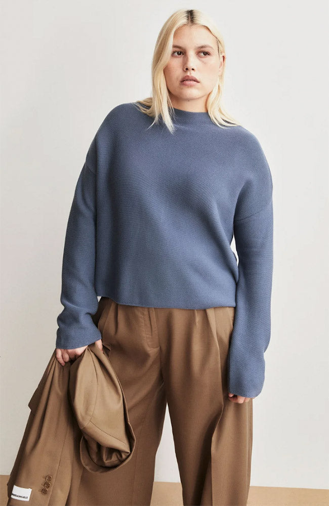 ARMEDANGELS Merinaa trui blauw bio katoen dames | Sophie Stone