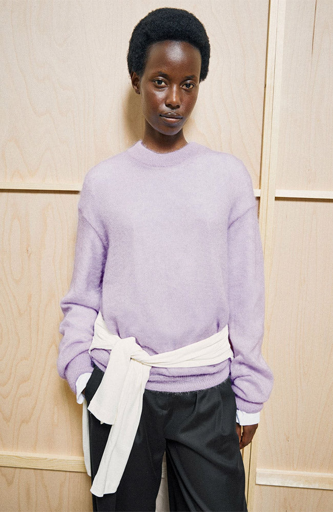 ARMEDANGELS Mohair sweater paars van wol voor dames | Sophie Stone