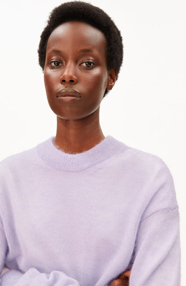 ARMEDANGELS Mohair trui paars van wol vrouw | Sophie Stone