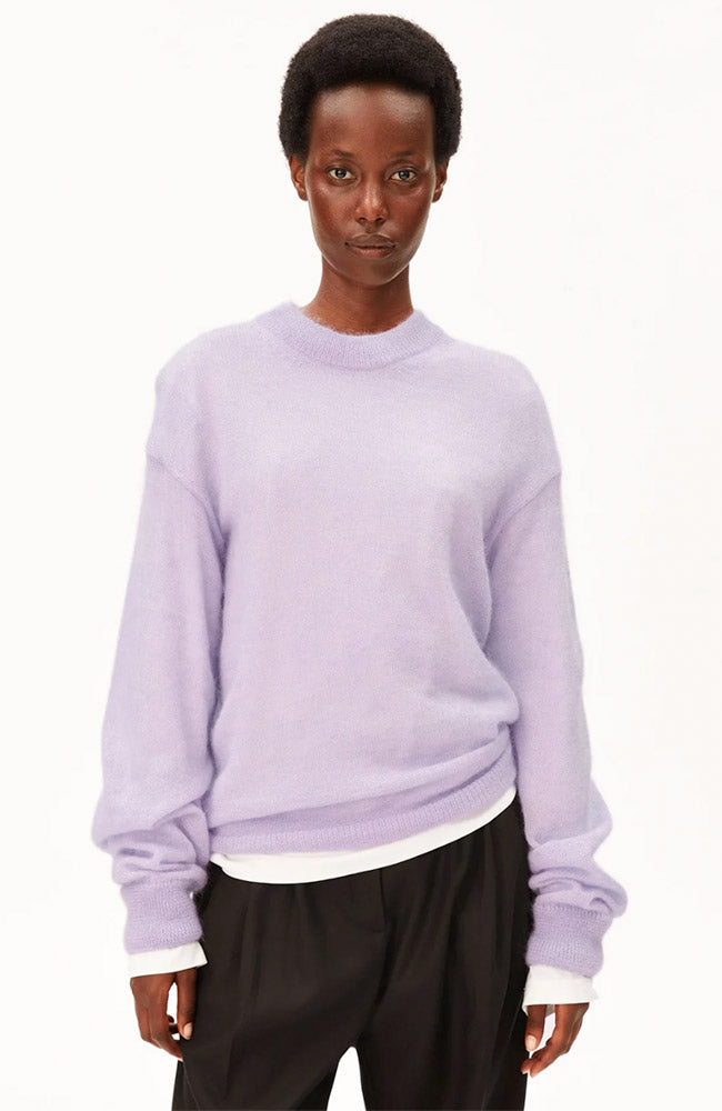 ARMEDANGELS Mohair trui paars van wol voor dames | Sophie Stone