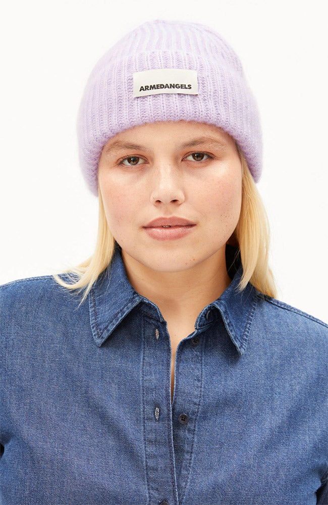 ARMEDANGELS Mohair muts moonlit lilac paars uniseks | Sophie Stone