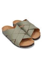 NAE Tanna Green Sandals made from 100% Piñatex and cork, unisex | Sophie Stone