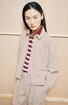 ARMEDANGELS Nalaani corduroy blouse beige van bio katoen dames | Sophie Stone