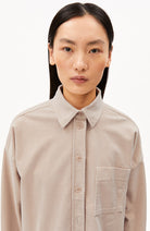 ARMEDANGELS Nalaani corduroy blouse beige soft honey van bio katoen dames | Sophie Stone