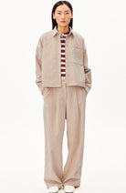ARMEDANGELS Nalaani corduroy blouse beige van bio katoen vrouwen | Sophie Stone