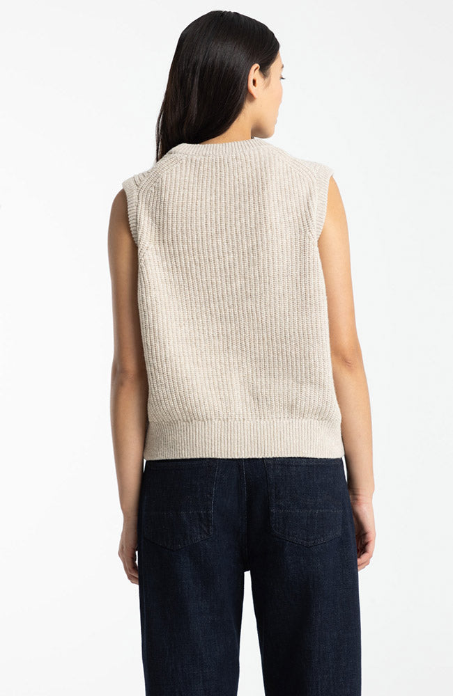 Kings of Indigo Nimyo spencer beige o.a. wol voor dames | Sophie Stone
